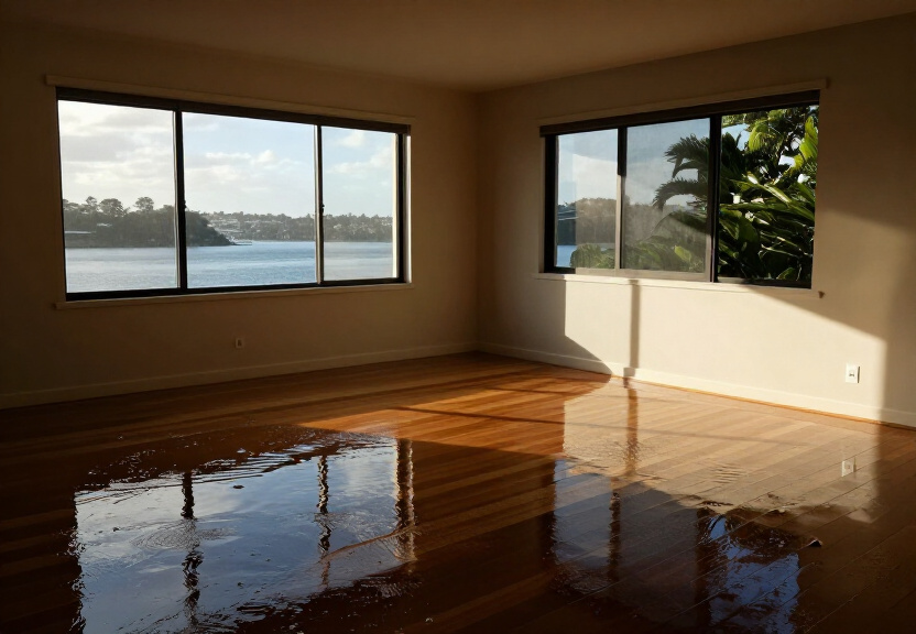 Sewage backup in a Frenchs Forest basement before cleanup